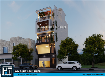 Mẫu thiết kế nhà ống 5 tầng diện tích 6x15m tại Hải Phòng